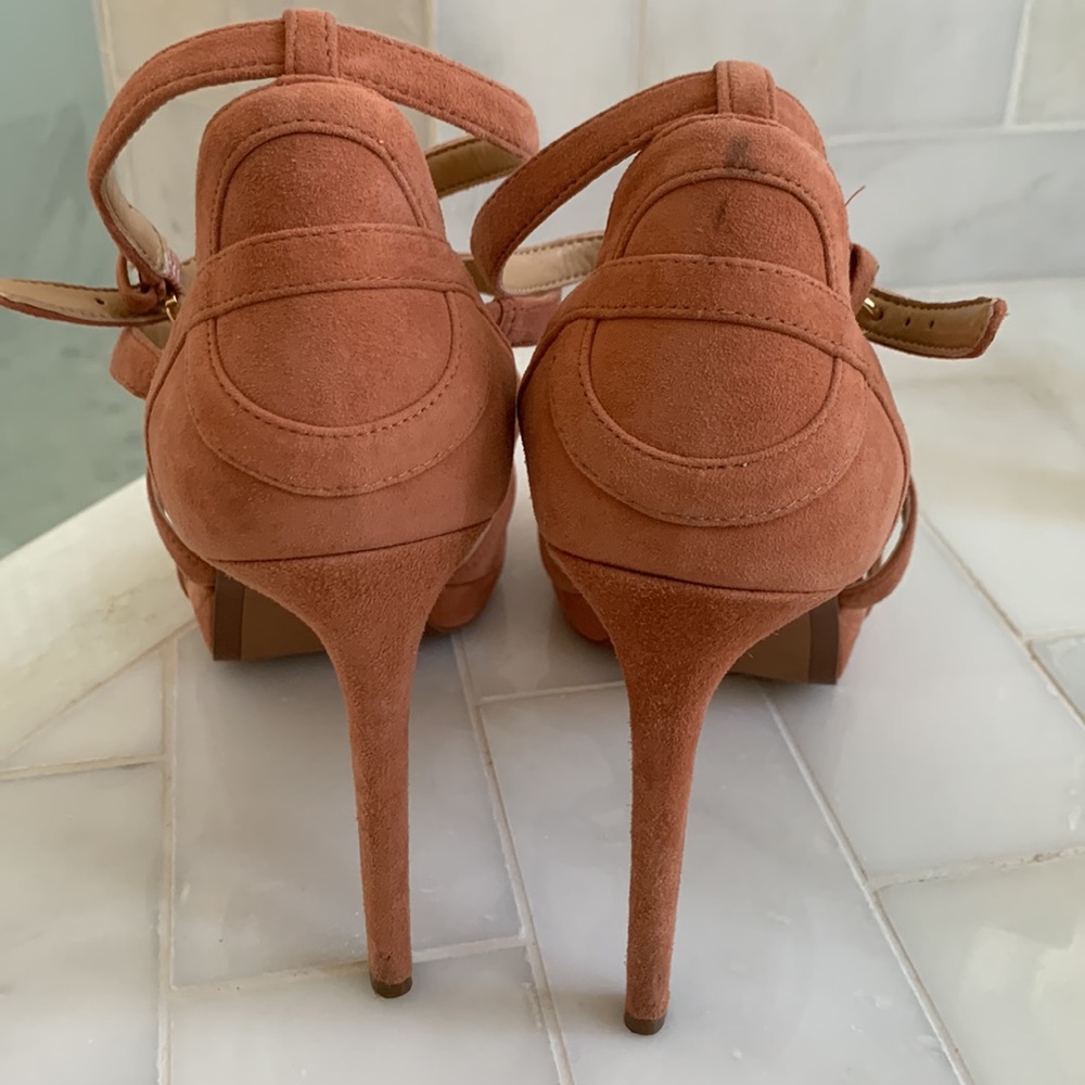 Michael Kors Blush Suede Heels - Picture 3 of 7